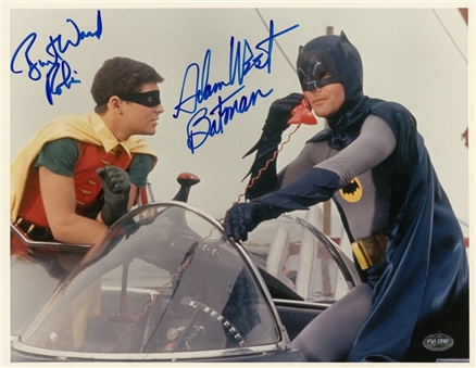 Adam West and Burt Ward Autographed and Inscribed "Batman & Robin" 11x14 Photo (PSA/DNA)